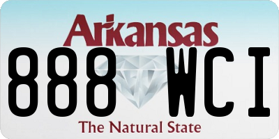 AR license plate 888WCI