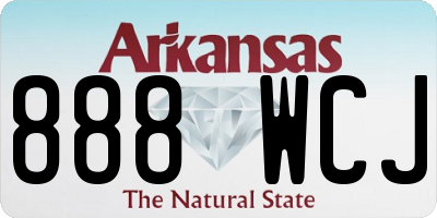 AR license plate 888WCJ
