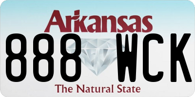 AR license plate 888WCK