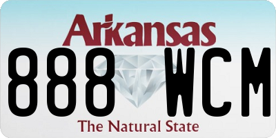 AR license plate 888WCM