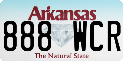 AR license plate 888WCR