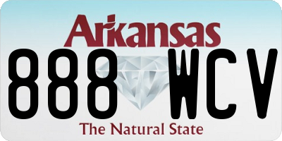 AR license plate 888WCV