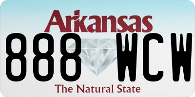 AR license plate 888WCW