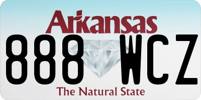 AR license plate 888WCZ