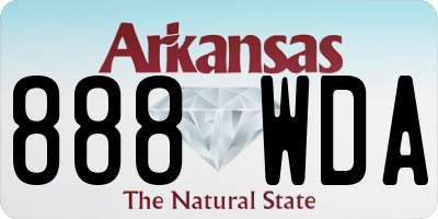 AR license plate 888WDA