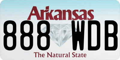 AR license plate 888WDB