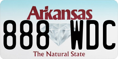 AR license plate 888WDC