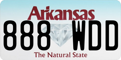 AR license plate 888WDD
