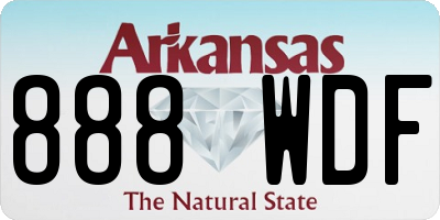 AR license plate 888WDF