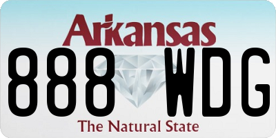 AR license plate 888WDG