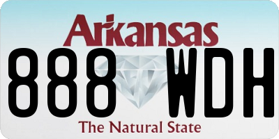 AR license plate 888WDH