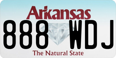 AR license plate 888WDJ