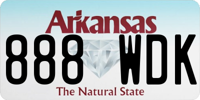 AR license plate 888WDK