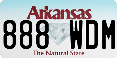 AR license plate 888WDM