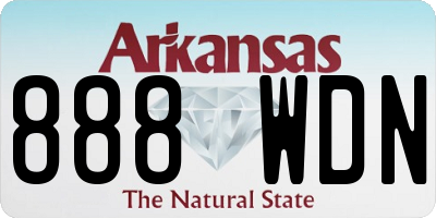 AR license plate 888WDN
