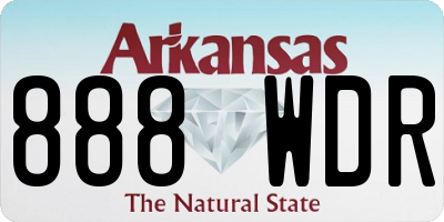 AR license plate 888WDR