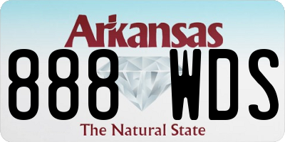 AR license plate 888WDS