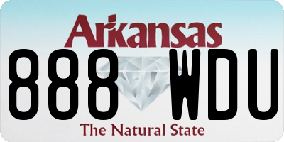 AR license plate 888WDU