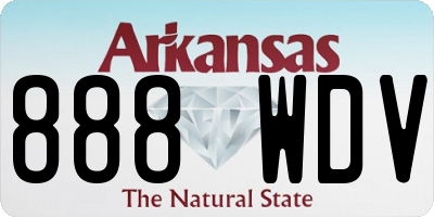 AR license plate 888WDV