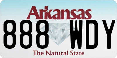 AR license plate 888WDY