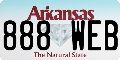 AR license plate 888WEB