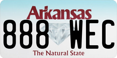 AR license plate 888WEC