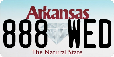 AR license plate 888WED