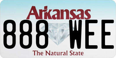 AR license plate 888WEE