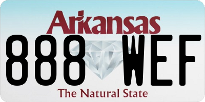 AR license plate 888WEF