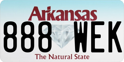 AR license plate 888WEK