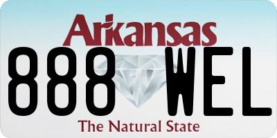AR license plate 888WEL
