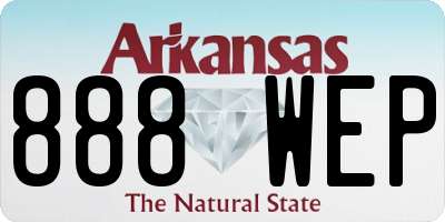 AR license plate 888WEP
