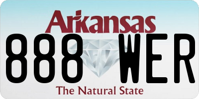 AR license plate 888WER