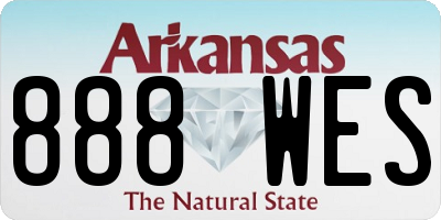 AR license plate 888WES