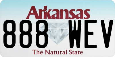 AR license plate 888WEV