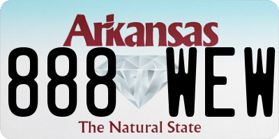 AR license plate 888WEW