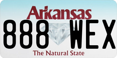 AR license plate 888WEX