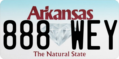 AR license plate 888WEY