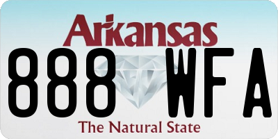 AR license plate 888WFA