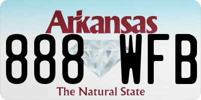 AR license plate 888WFB