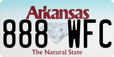 AR license plate 888WFC
