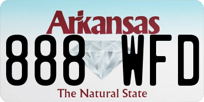 AR license plate 888WFD