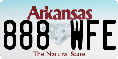 AR license plate 888WFE