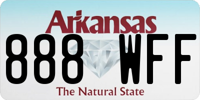 AR license plate 888WFF