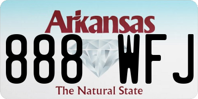 AR license plate 888WFJ