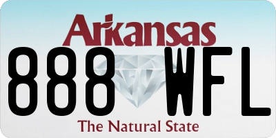 AR license plate 888WFL
