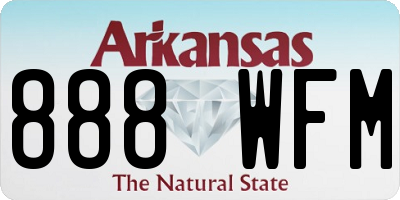 AR license plate 888WFM