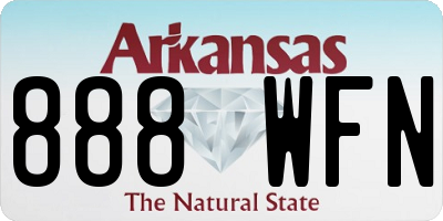 AR license plate 888WFN