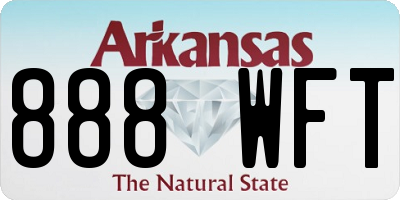 AR license plate 888WFT