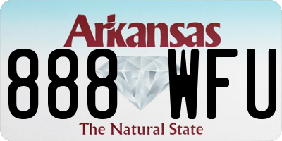 AR license plate 888WFU